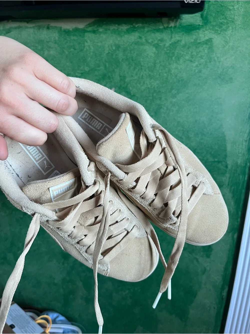 Puma Women's Suede Sneakers in Beige